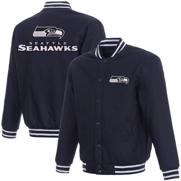 Seattle Seahawks (NFL) JH Design Poly-Twill Jacket - Picture 1 of 4